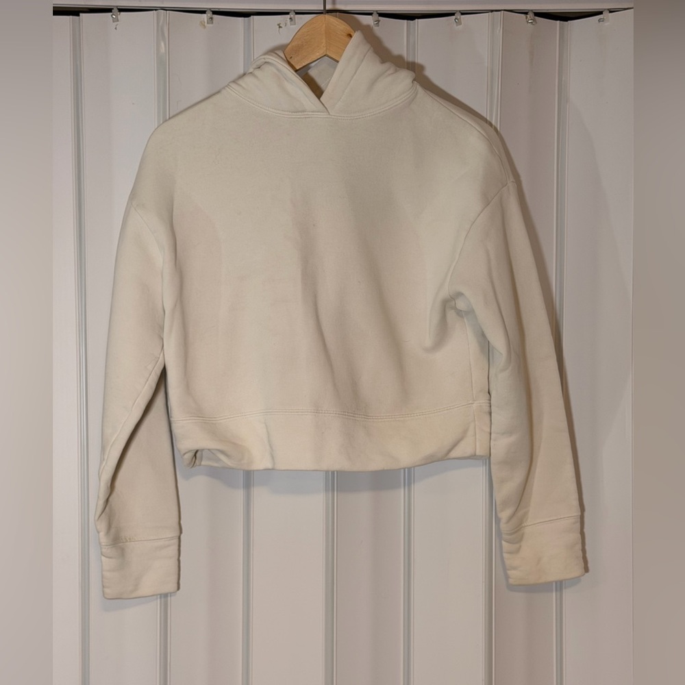 Zara Cream Cropped Hoodie